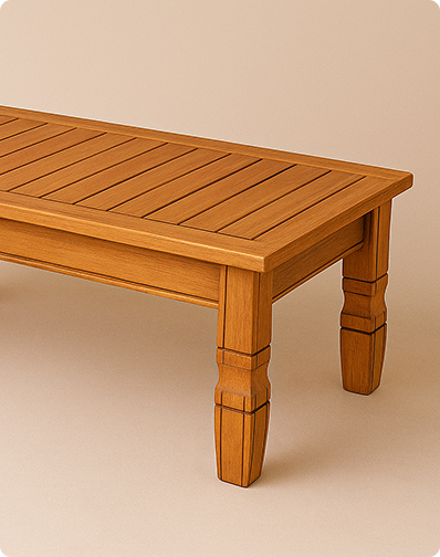 Mesa de jantar rústica em madeira maciça Bellosguardo