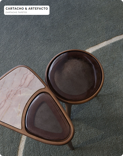 Combinação de tapete exclusivo e decoração de luxo Bellosguardo